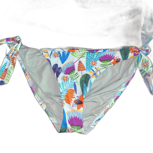 Echo Tropicalia Floral Bikini Swim Top Bottom Set Large - Picture 3 of 8